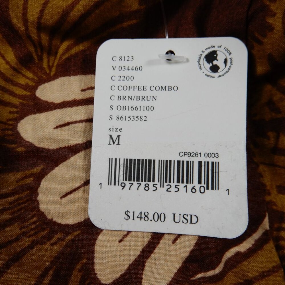 Free People Bali Albright Floral Cotton JUMPSUIT Size M Brown Coffee Combo NEW - Picture 9 of 13